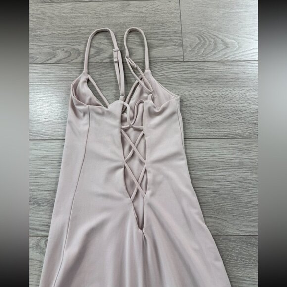 Nookie Spaghetti Straps Bodycon Knee Length Club Dress Cream - Picture 4 of 10